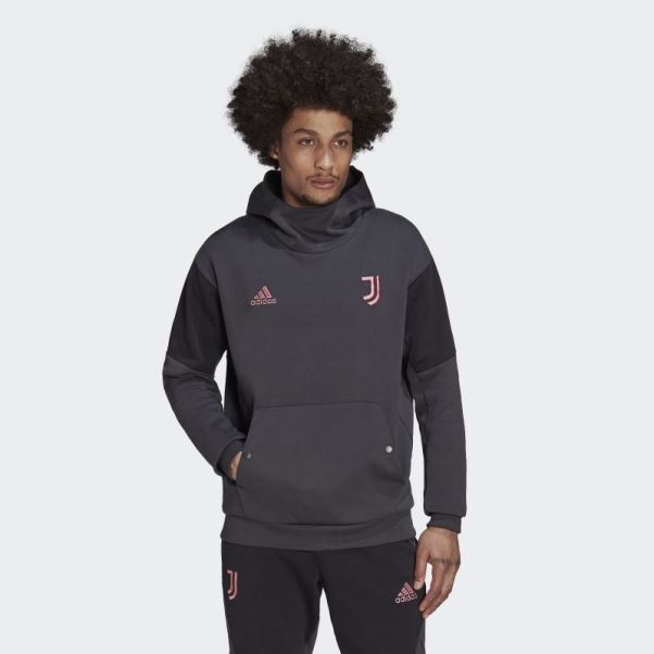 Juventus Travel Hoodie Carbone Adidas
