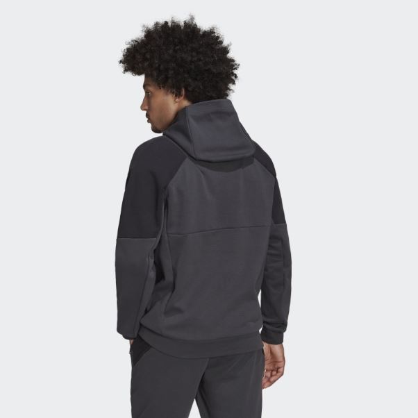 Juventus Travel Hoodie Carbone Adidas