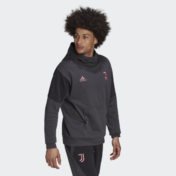 Juventus Travel Hoodie Carbone Adidas