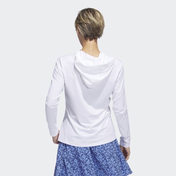 Adidas Performance Sweat à Capuche De Golf Blanc