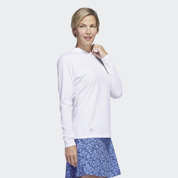 Adidas Performance Sweat à Capuche De Golf Blanc