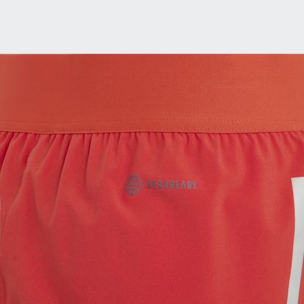 Adidas Short Tissé Deux En Un Aeroready Rouge