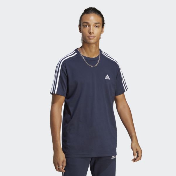 T-shirt Essentiel à 3 Bandes En Jersey Adidas