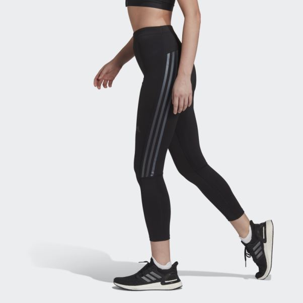 Legging Adidas Run Icon 3 Bandes 7/8 Noir