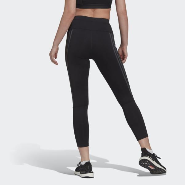 Legging Adidas Run Icon 3 Bandes 7/8 Noir