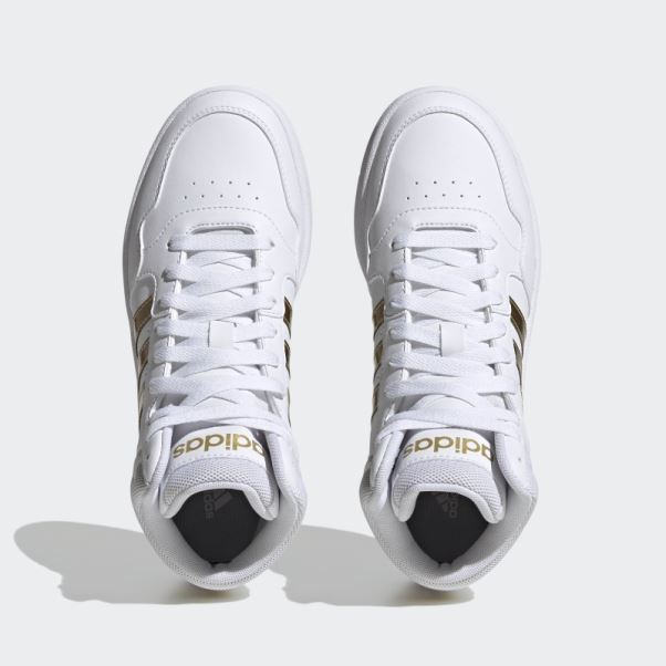 Adidas Blanc Hoops 3.0 Mid Lifestyle Basket Classique Chaussures
