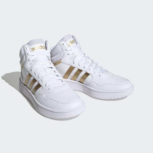 Adidas Blanc Hoops 3.0 Mid Lifestyle Basket Classique Chaussures