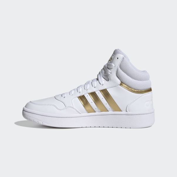 Adidas Blanc Hoops 3.0 Mid Lifestyle Basket Classique Chaussures