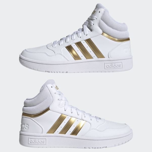 Adidas Blanc Hoops 3.0 Mid Lifestyle Basket Classique Chaussures