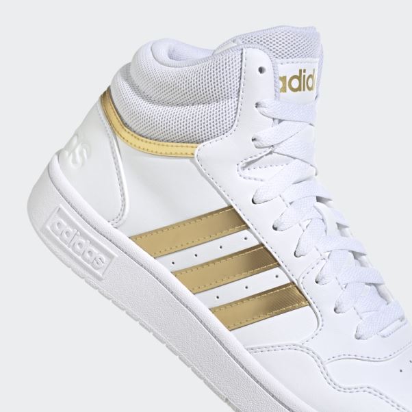 Adidas Blanc Hoops 3.0 Mid Lifestyle Basket Classique Chaussures