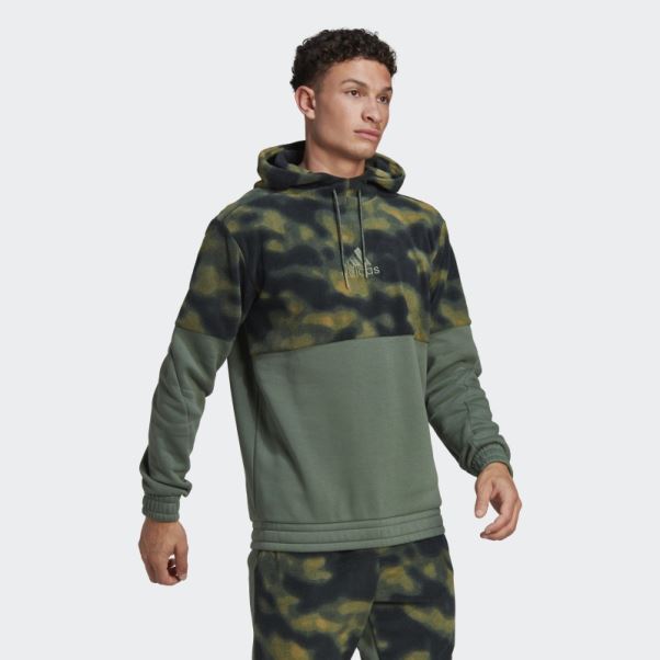 Sweat à Capuche Nature Polaire Adidas Orbit Vert