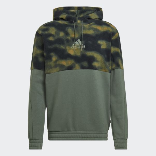 Sweat à Capuche Nature Polaire Adidas Orbit Vert