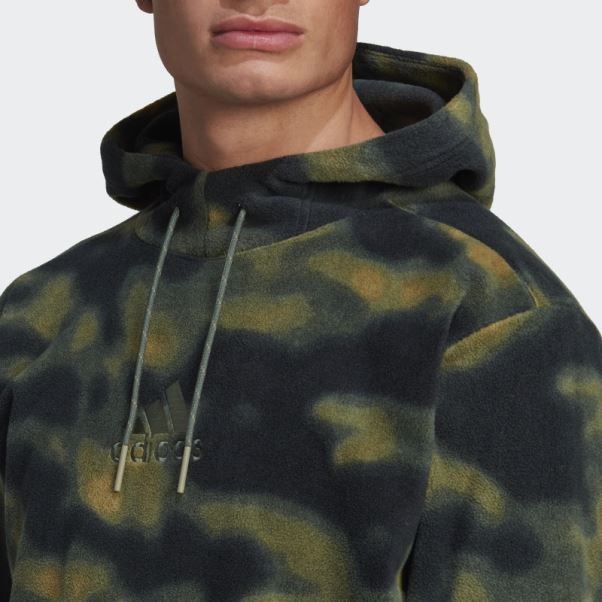 Sweat à Capuche Nature Polaire Adidas Orbit Vert