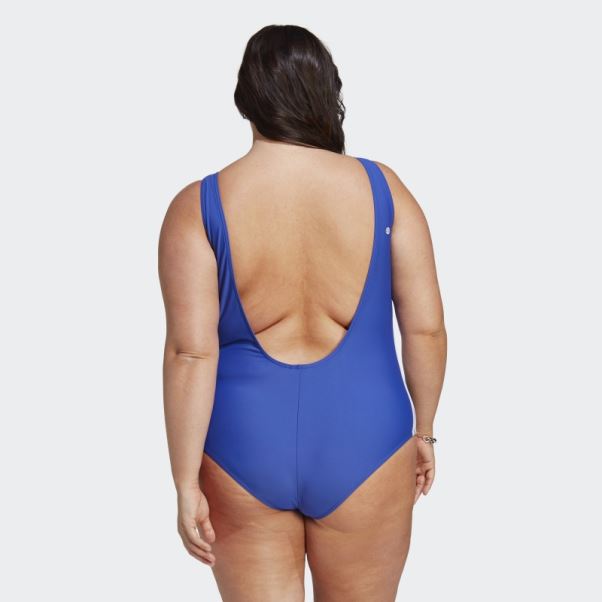 Maillot De Bain Adicolor 3 Bandes (grande Taille) Bleu Adidas
