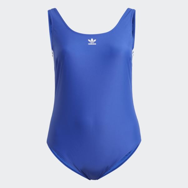 Maillot De Bain Adicolor 3 Bandes (grande Taille) Bleu Adidas