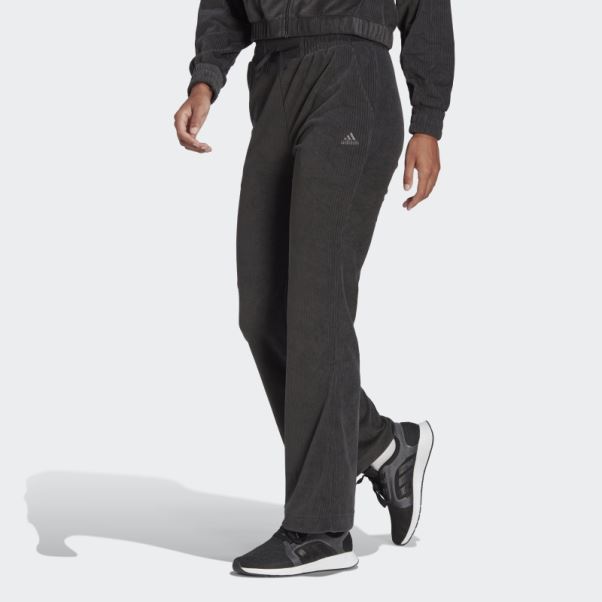 Adidas Pantalon évasé En Velours Côtelé Hyperglam Noir Fashion