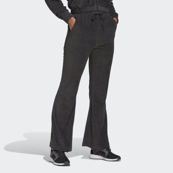 Adidas Pantalon évasé En Velours Côtelé Hyperglam Noir Fashion