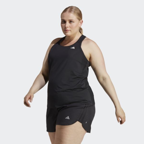 Débardeur De Course à Pied Noir (taille Plus) Adidas