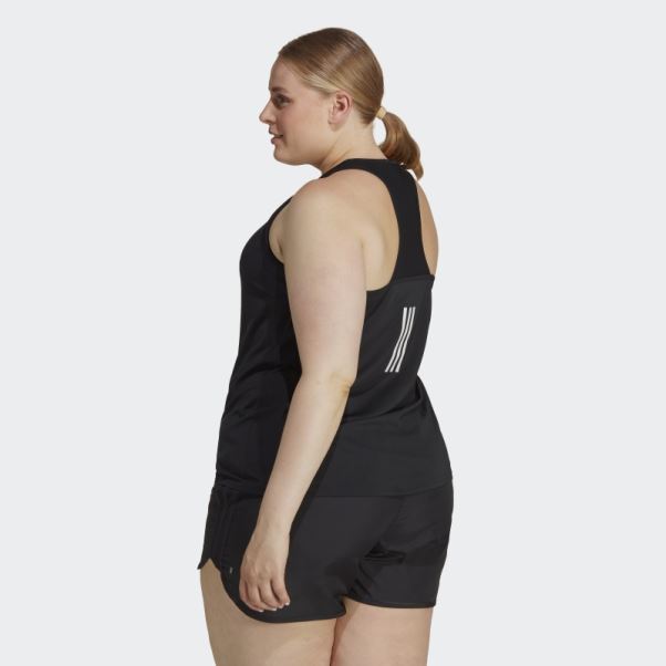 Débardeur De Course à Pied Noir (taille Plus) Adidas