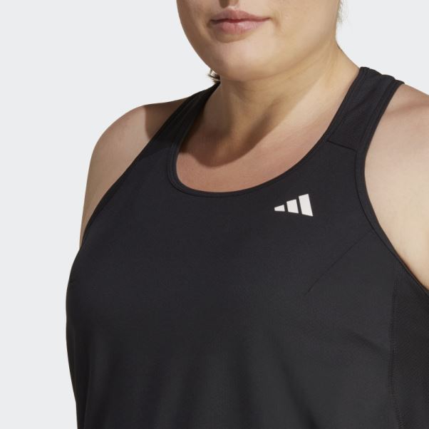 Débardeur De Course à Pied Noir (taille Plus) Adidas