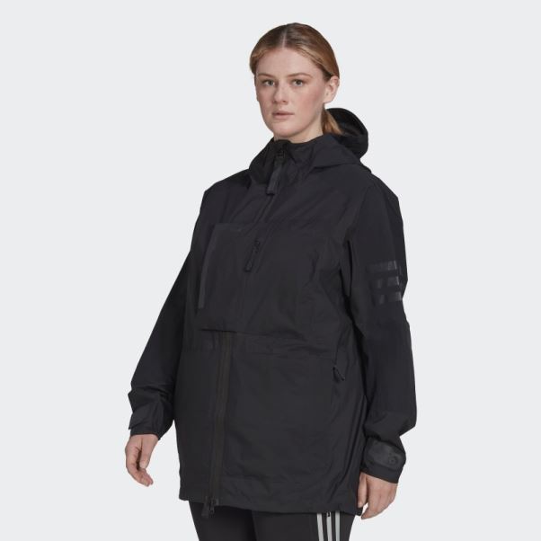 Veste De Randonnée Noir Terrex Xploric Rain.rdy (grande Taille) Adidas