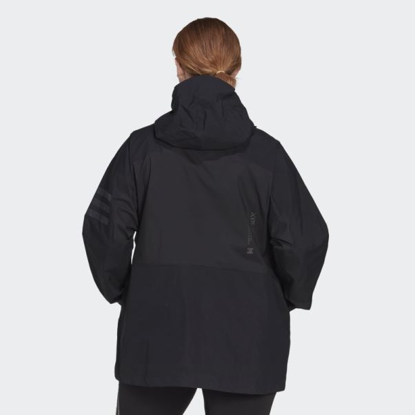 Veste De Randonnée Noir Terrex Xploric Rain.rdy (grande Taille) Adidas