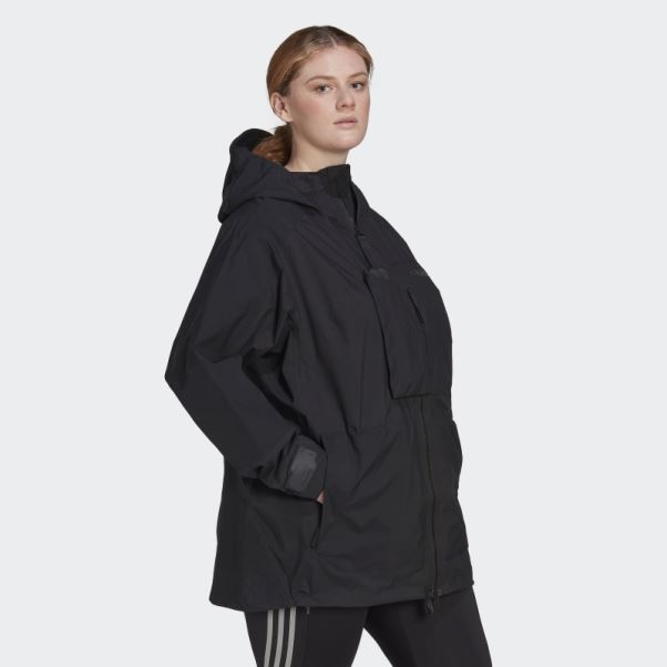 Veste De Randonnée Noir Terrex Xploric Rain.rdy (grande Taille) Adidas
