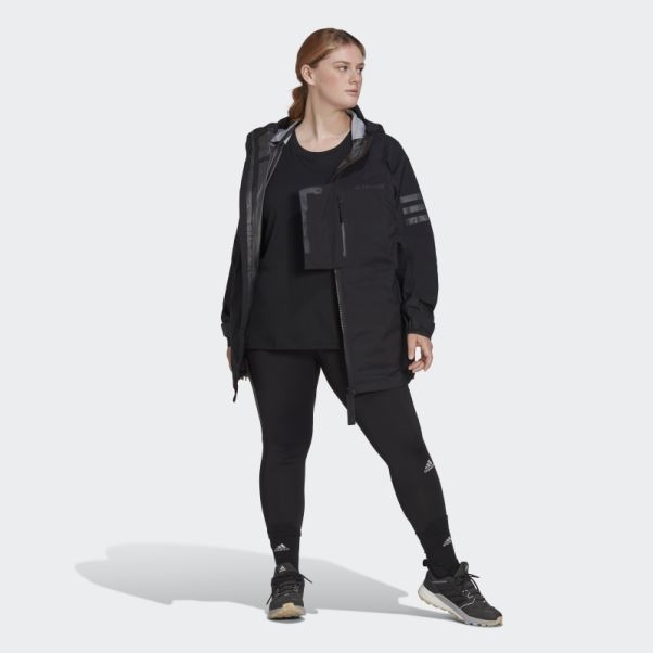 Veste De Randonnée Noir Terrex Xploric Rain.rdy (grande Taille) Adidas