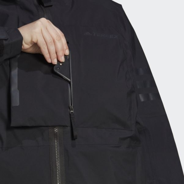 Veste De Randonnée Noir Terrex Xploric Rain.rdy (grande Taille) Adidas