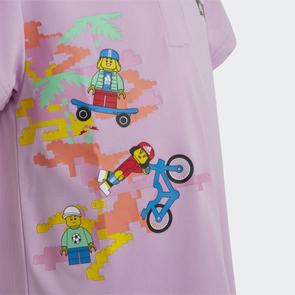 Adidas X Lego Play Robe Polo Lilas Chaud
