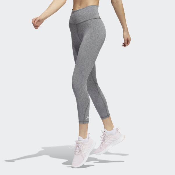 Adidas Optime Training 7/8 Legging Gris Foncé Chiné