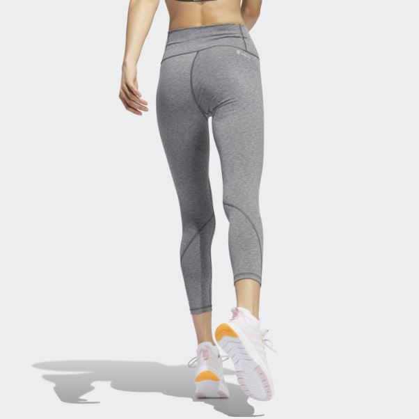 Adidas Optime Training 7/8 Legging Gris Foncé Chiné