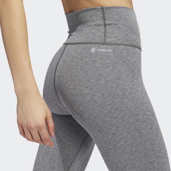 Adidas Optime Training 7/8 Legging Gris Foncé Chiné