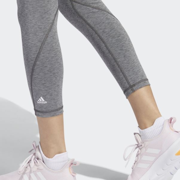 Adidas Optime Training 7/8 Legging Gris Foncé Chiné