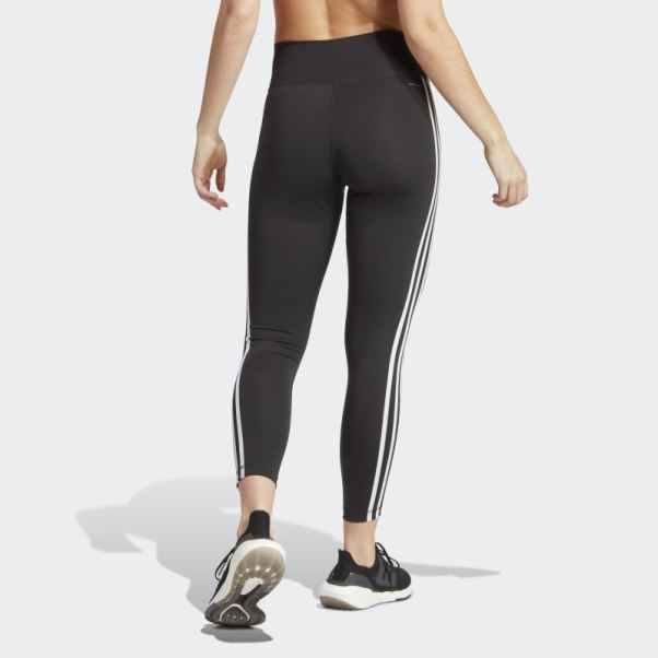 Legging Adidas Train Essentials 3 Bandes Taille Haute 7/8 Noir