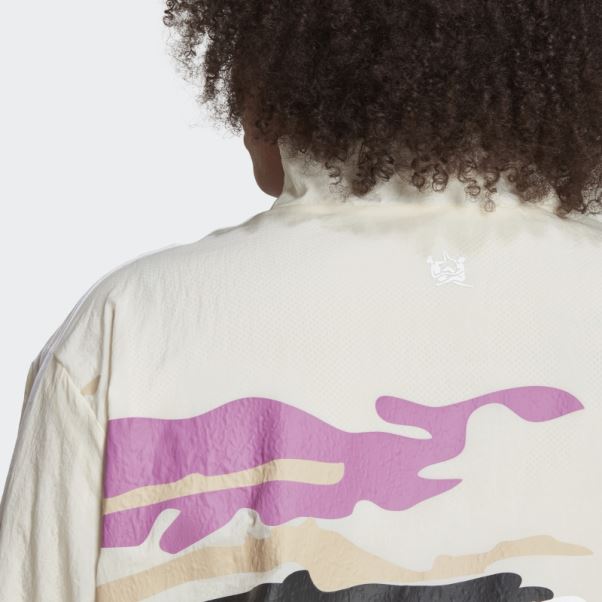 Haut De Survêtement Adidas Ecru Tint Thebe Magugu (grande Taille)