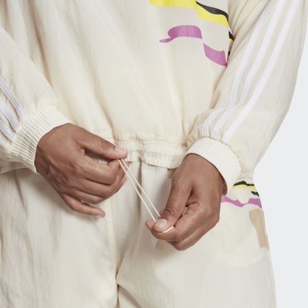 Haut De Survêtement Adidas Ecru Tint Thebe Magugu (grande Taille)