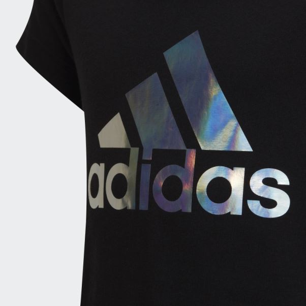 T-shirt Adidas Dance Noir à Imprimé Métallisé