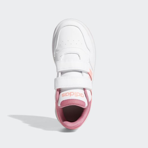 Adidas Hoops Lifestyle Basketball Chaussures Auto-agrippantes Blanc