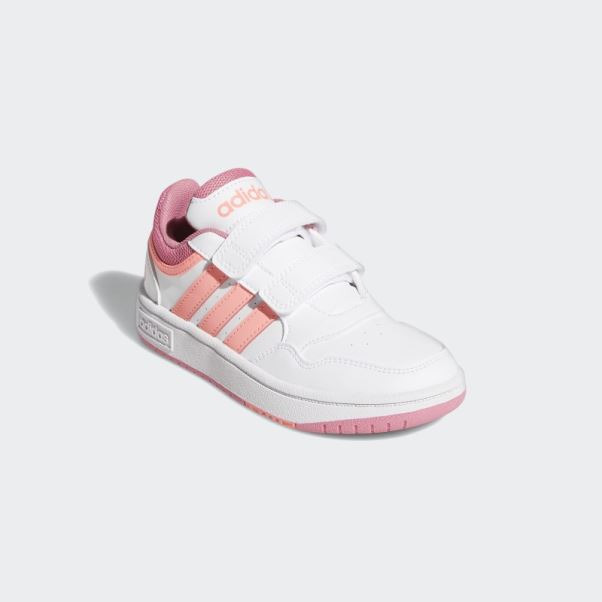 Adidas Hoops Lifestyle Basketball Chaussures Auto-agrippantes Blanc