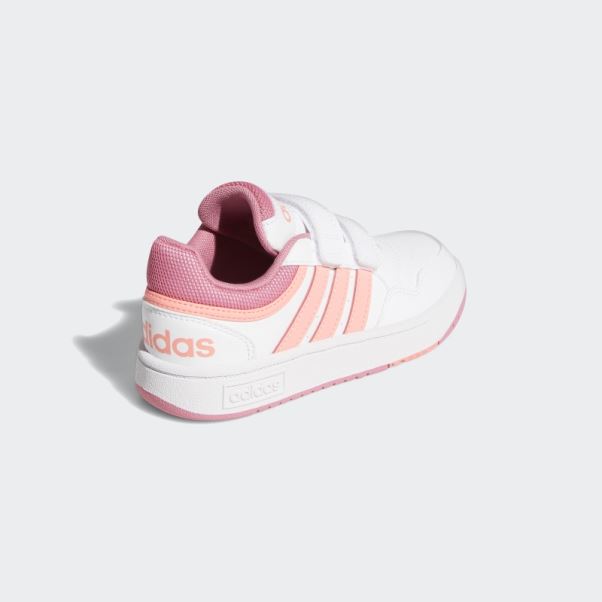 Adidas Hoops Lifestyle Basketball Chaussures Auto-agrippantes Blanc