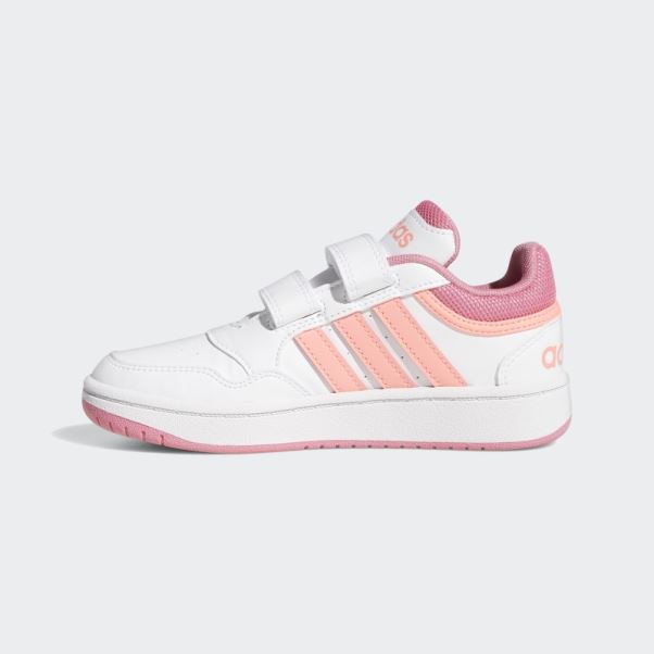 Adidas Hoops Lifestyle Basketball Chaussures Auto-agrippantes Blanc