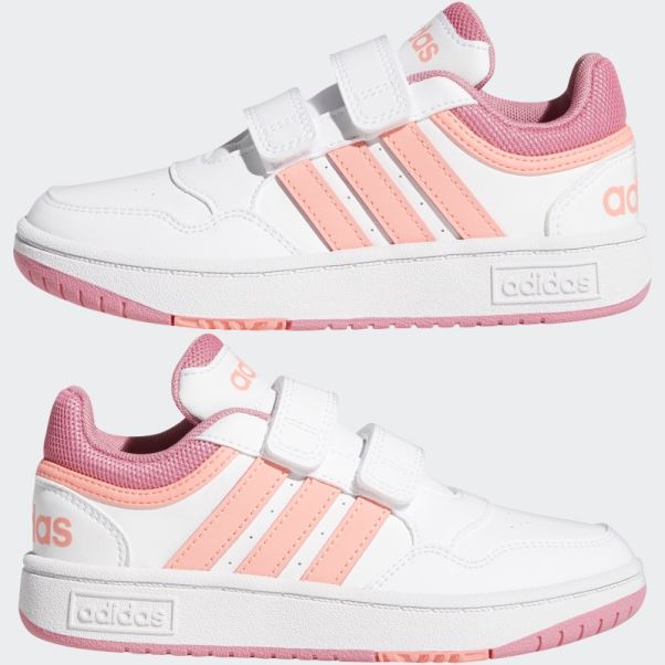 Adidas Hoops Lifestyle Basketball Chaussures Auto-agrippantes Blanc