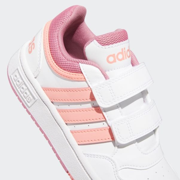 Adidas Hoops Lifestyle Basketball Chaussures Auto-agrippantes Blanc