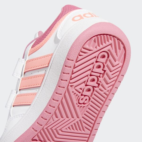Adidas Hoops Lifestyle Basketball Chaussures Auto-agrippantes Blanc