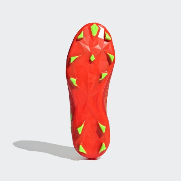 Predator Edge.3 Chaussures De Sol Ferme Rouge Adidas