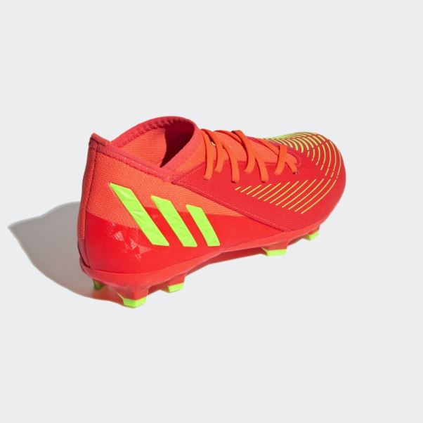 Adidas Predator Edge.3 Chaussures De Sol Ferme Rouge