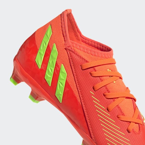 Adidas Predator Edge.3 Chaussures De Sol Ferme Rouge