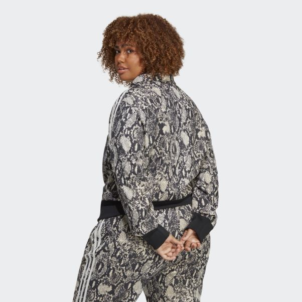 Veste De Survêtement à Imprimé Python (grande Taille) Noir Adidas