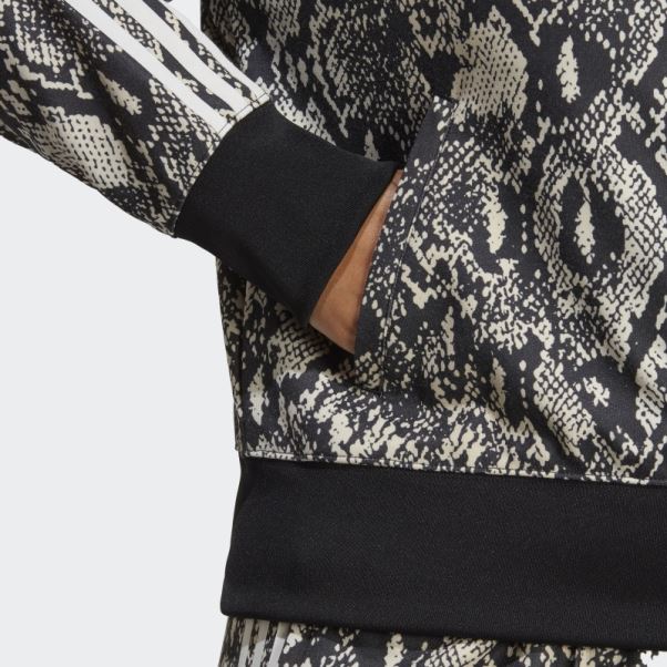 Veste De Survêtement à Imprimé Python (grande Taille) Noir Adidas